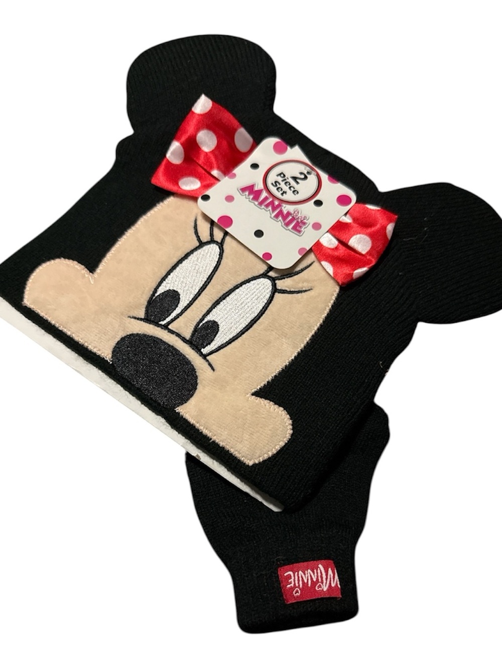 Mouse Black & Red Kids Beanie and Glove Set